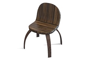 wooden stool 3D model