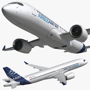 3D Airbus A220 300 Color House