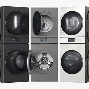 Samsung Washer and Dryer Set 04 SKUWH90F2522BBHT SKUWH90F2522BBHY SKUWH90F2522BBHS 3D