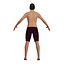 Low-Poly Asian Man Swimsuit