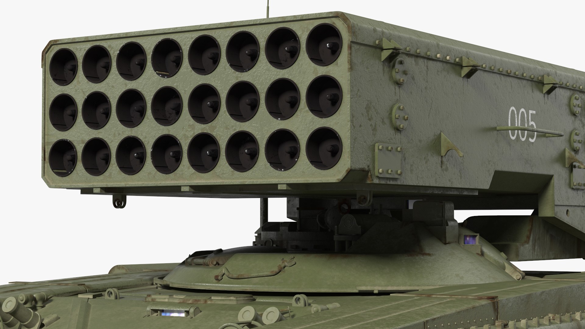 3d model russian multiple rocket launcher