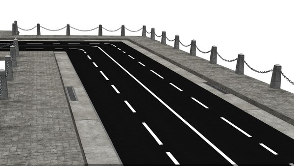 3D Pavement Road Set - TurboSquid 1746875