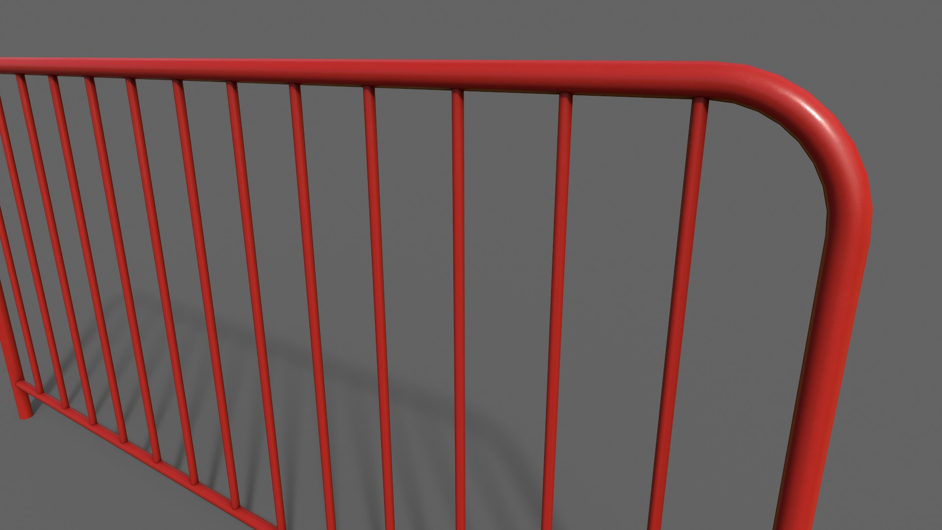 PBR Pedestrian Guard Rail Red V1 3D Model - TurboSquid 1866226