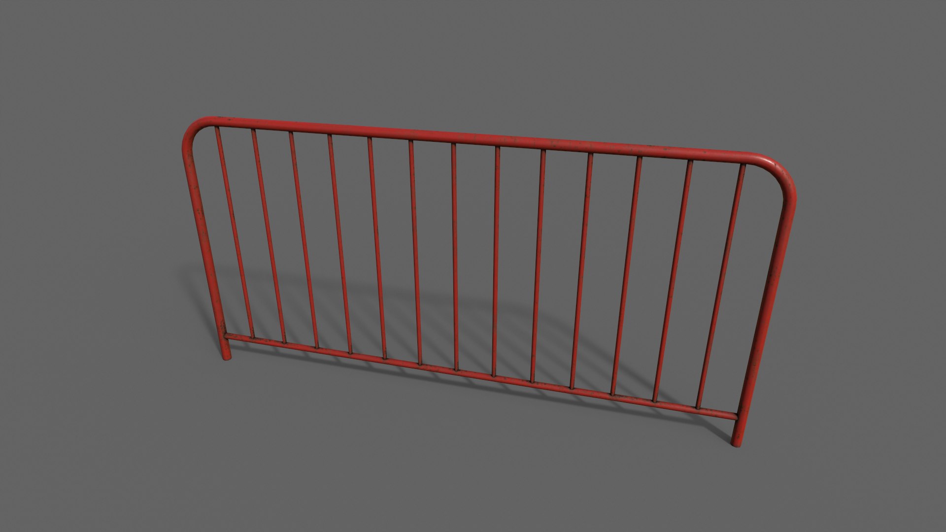 PBR Pedestrian Guard Rail Red V1 3D Model - TurboSquid 1866226