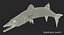 Barracuda Fish Attacking Pose Modelo 3D