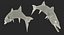 Barracuda Fish Attacking Pose Modelo 3D