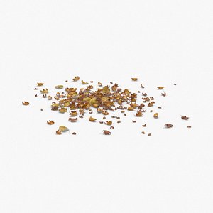 dried-scattered-leaves---pile-01 3D