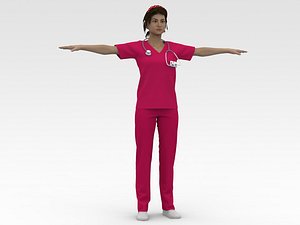 3D Nurse 03 model