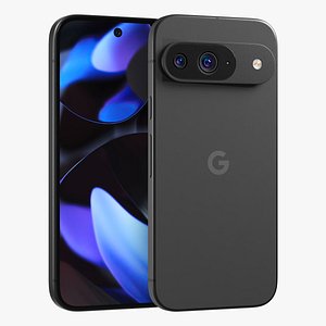 3D Google Pixel 9 Obsidian model