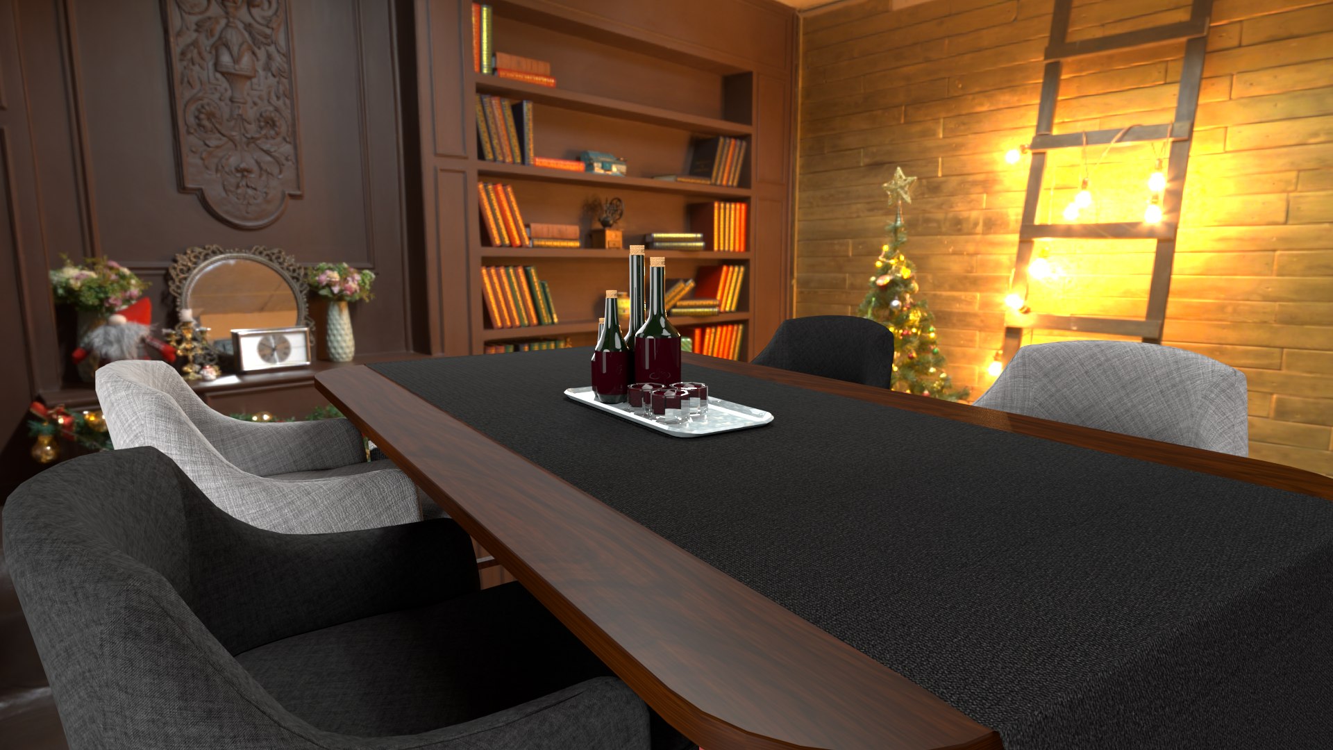 3D Office Table Chair Set - TurboSquid 1998122