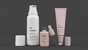 Skin Care Products 3D model