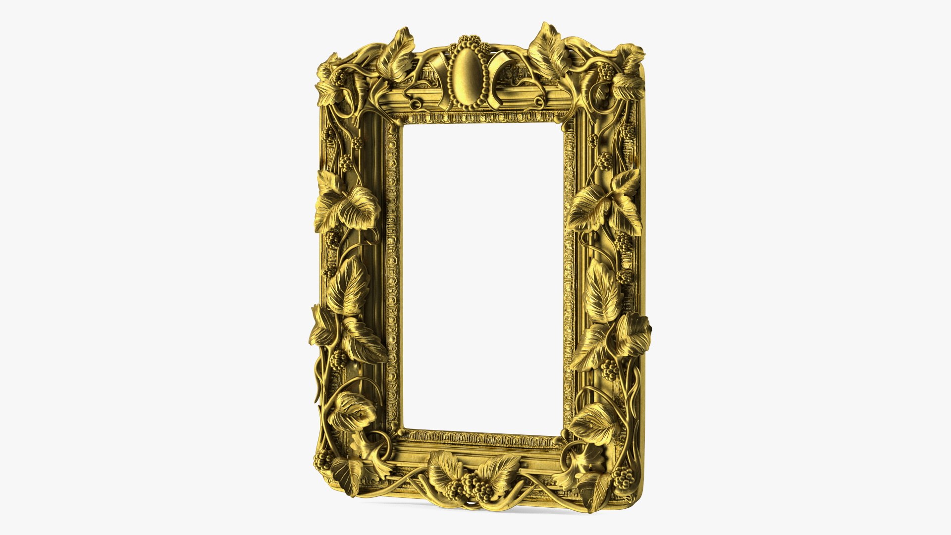 Ornate Leaf Design Picture Frame 3D model preview