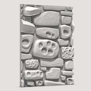 Stone Wall A8 3D model
