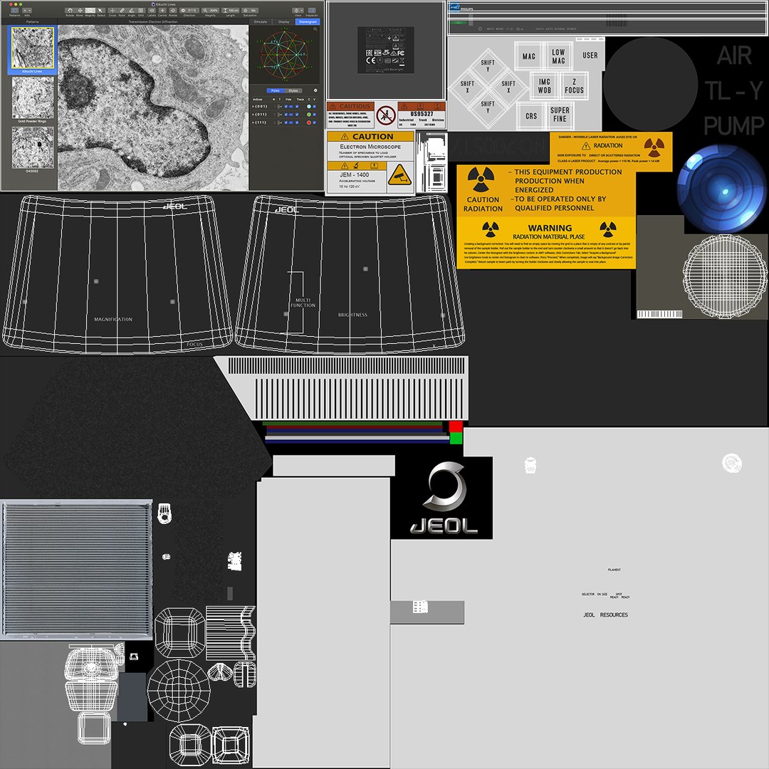 Electron Microscope Monitor With Control Panel 3D Model - TurboSquid ...