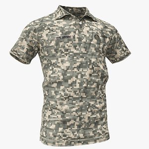 Low Poly Polo Shirt Khaki