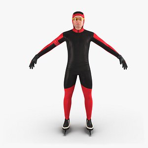Speed Skater Generic 3D Model