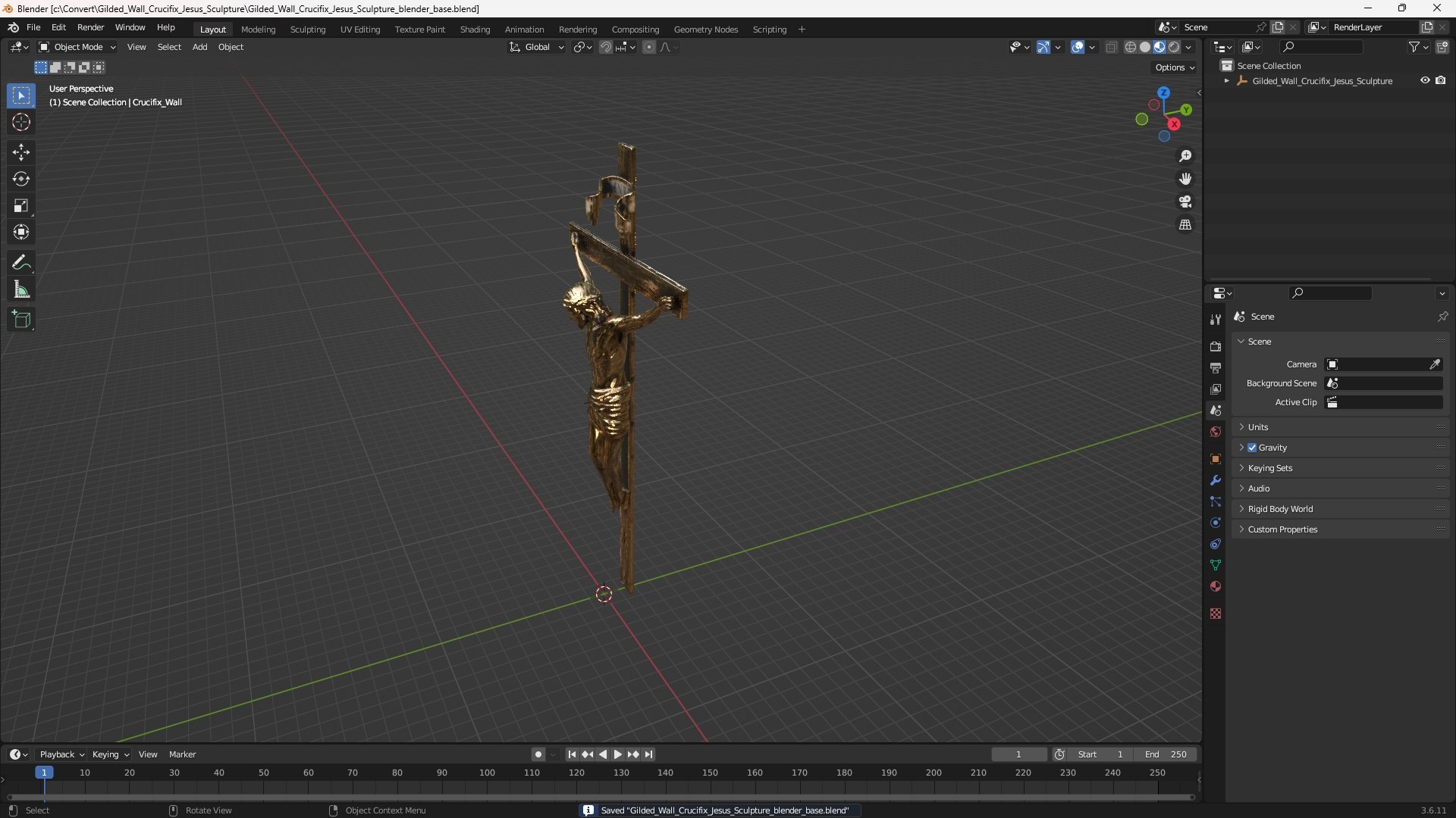 3D Gilded Wall Crucifix Jesus Sculpture https://p.turbosquid.com/ts-thumb/P2/vBTdVx/KT/gilded_wall_crucifix_jesus_sculpture_1001/jpg/1758254472/1920x1080/fit_q87/2c6b08cae53fb64705d012d5954030f2d9bf4e61/gilded_wall_crucifix_jesus_sculpture_1001.jpg