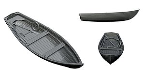 3D model Wooden Boat