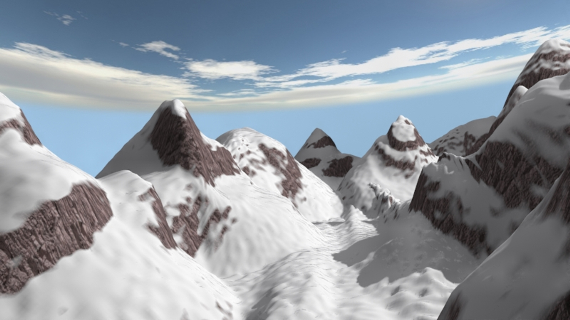 3D Snow Mountain Cartoon Model - TurboSquid 1470071