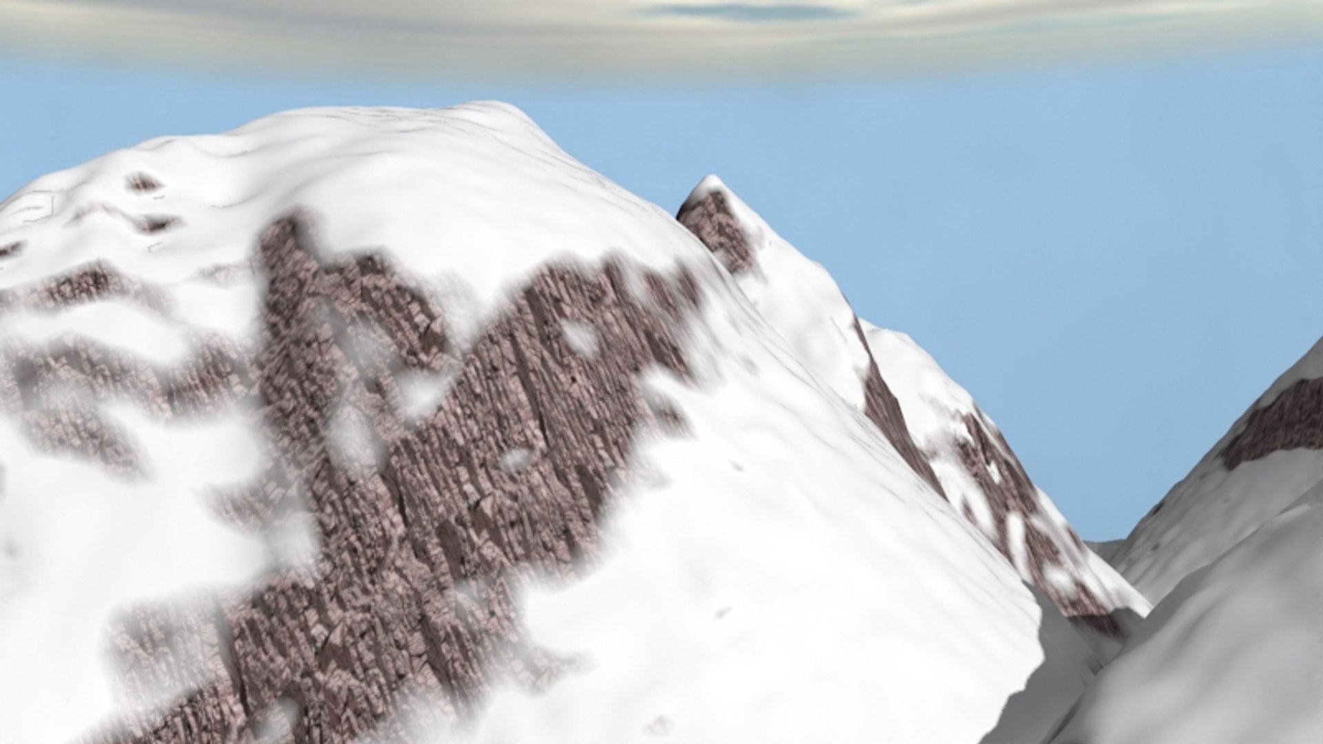 3D Snow Mountain Cartoon Model - TurboSquid 1470071