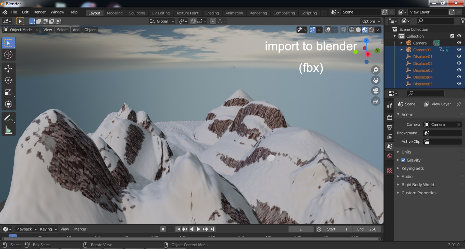3D Snow Mountain Cartoon Model - TurboSquid 1470071