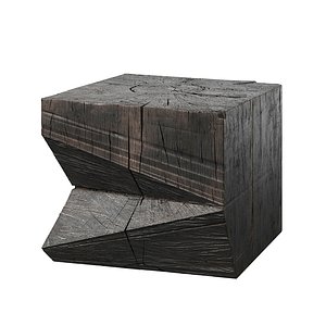 Dibs Sculpted Brutalist End Table 3D model