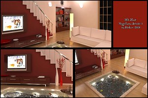 Modern Interior Full Scene Mental Ray with Night and Daylight Setup