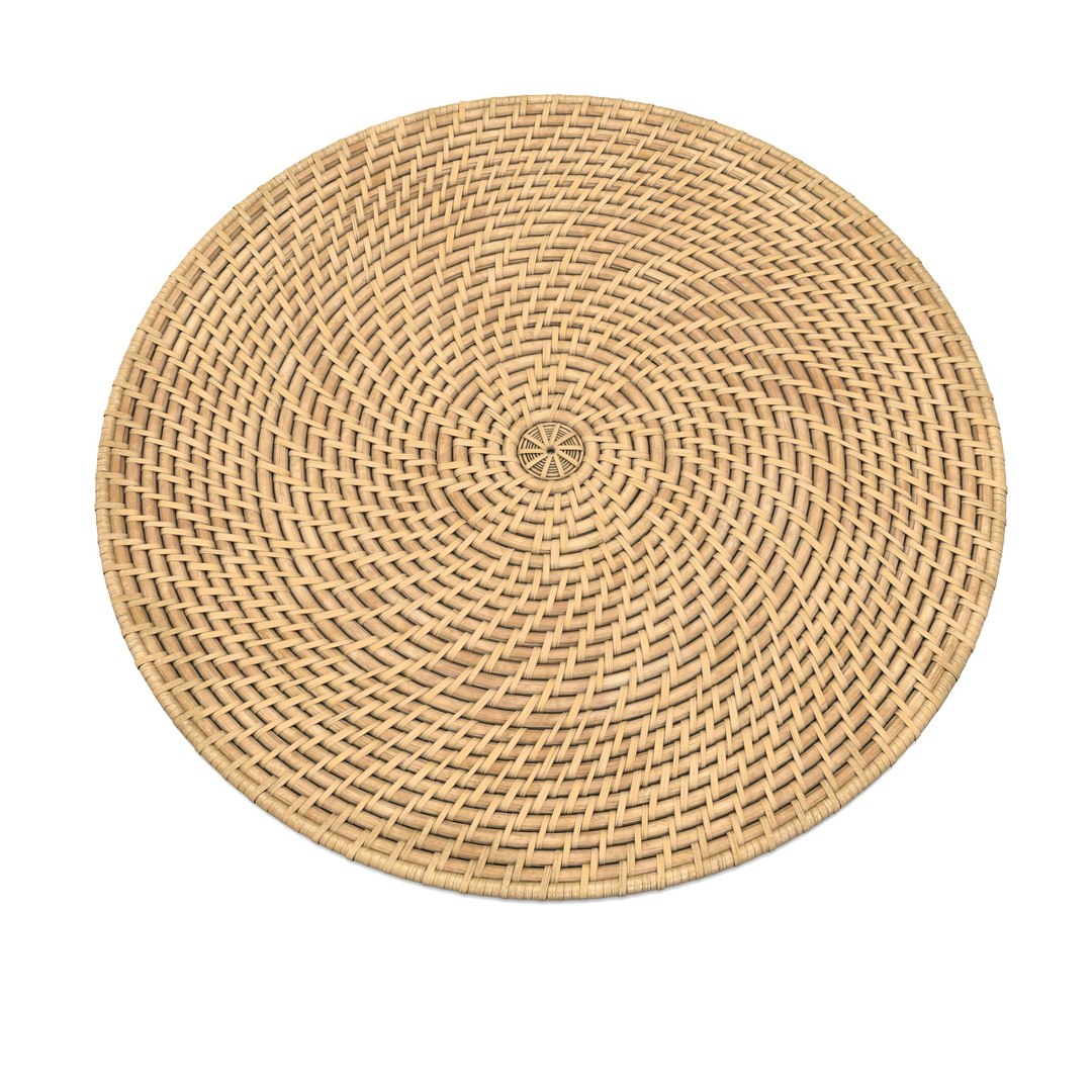 Artesia Natural Woven Rattan Round PBR 3D Model - TurboSquid 2235220