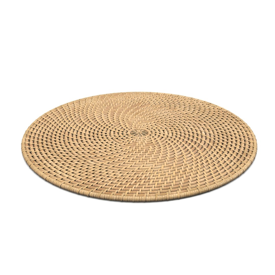 Artesia Natural Woven Rattan Round PBR 3D Model - TurboSquid 2235220