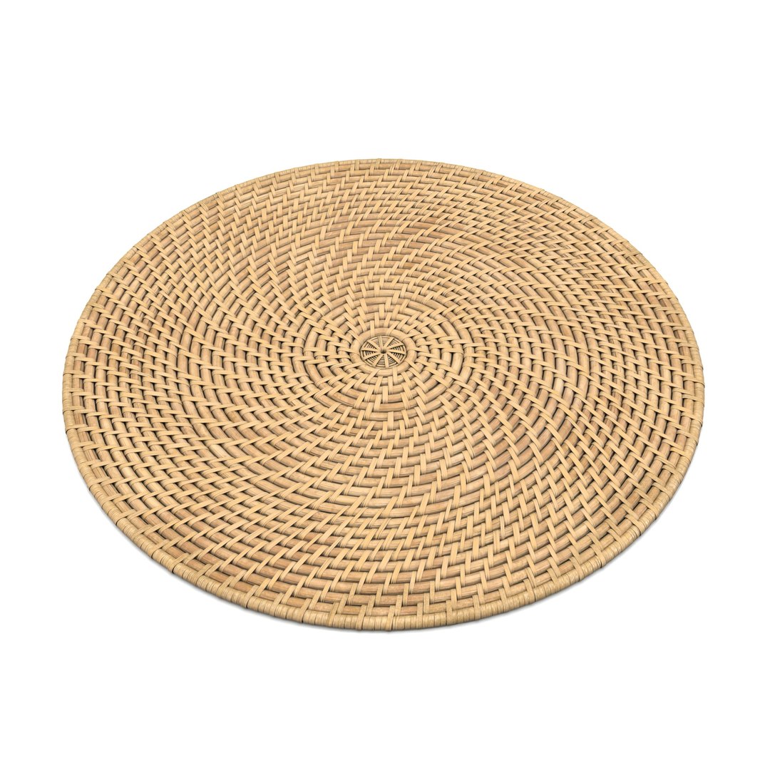 Artesia Natural Woven Rattan Round PBR 3D Model - TurboSquid 2235220