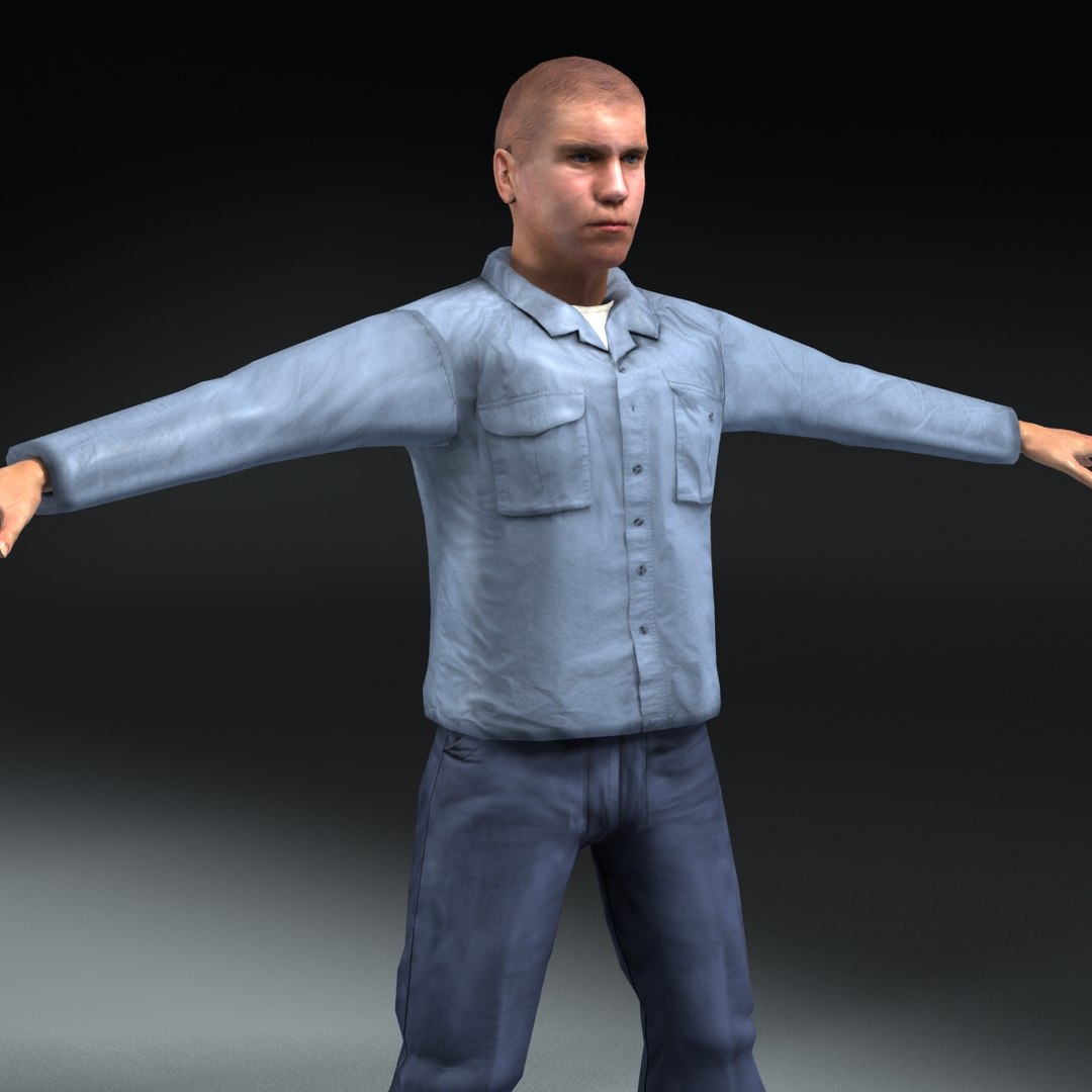 3d Model Prison Inmate