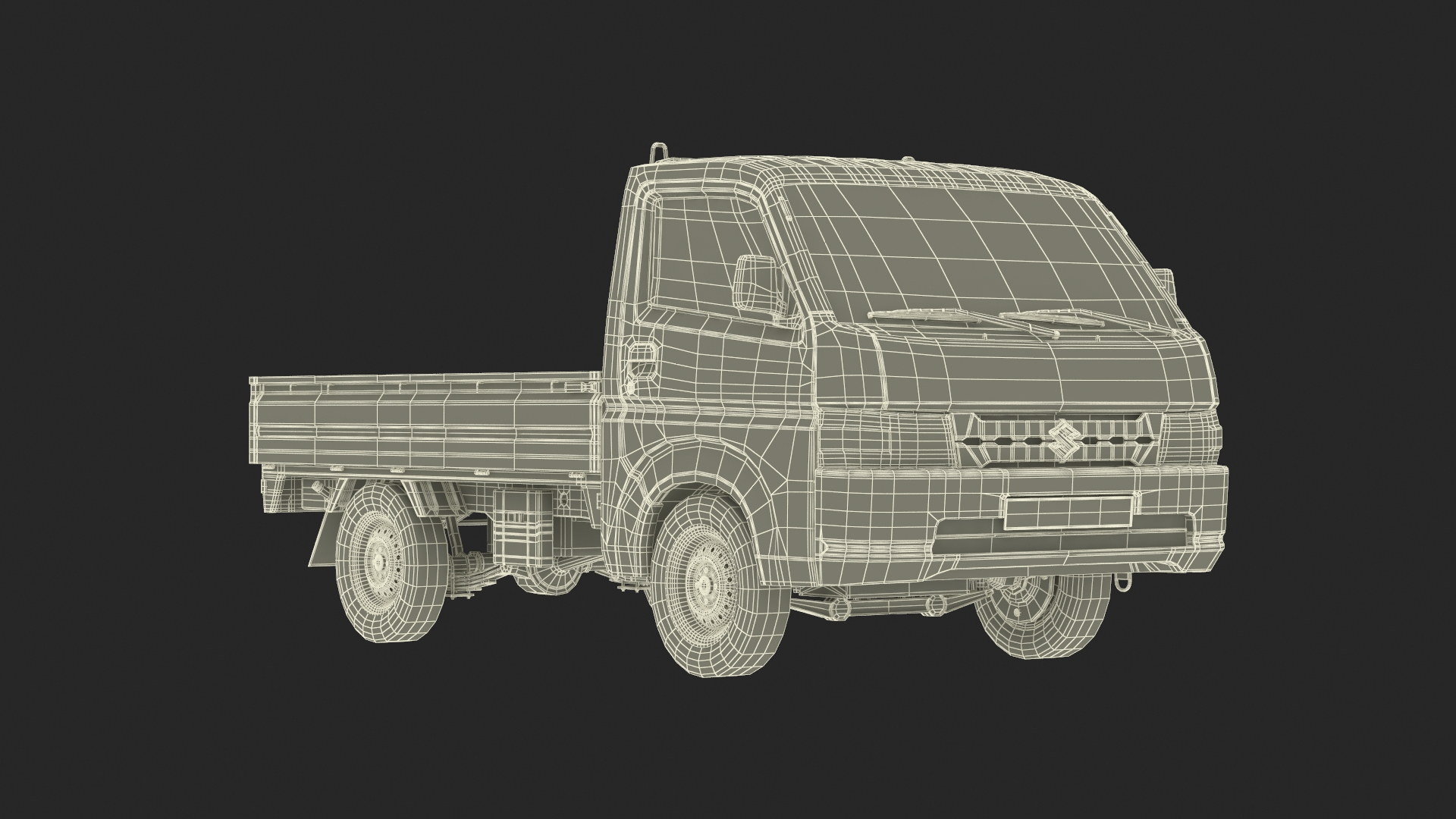 Truck Suzuki Carry Red Simplified 3D Model TurboSquid 2293989
