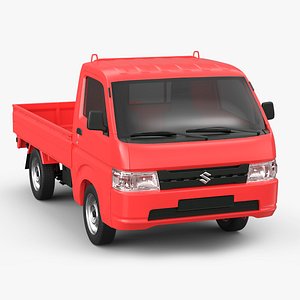 Truck Suzuki Carry Red Simplified