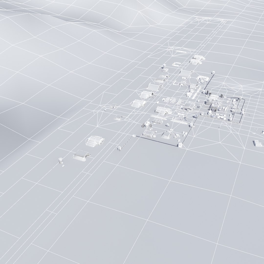 3d Model Military Airbase