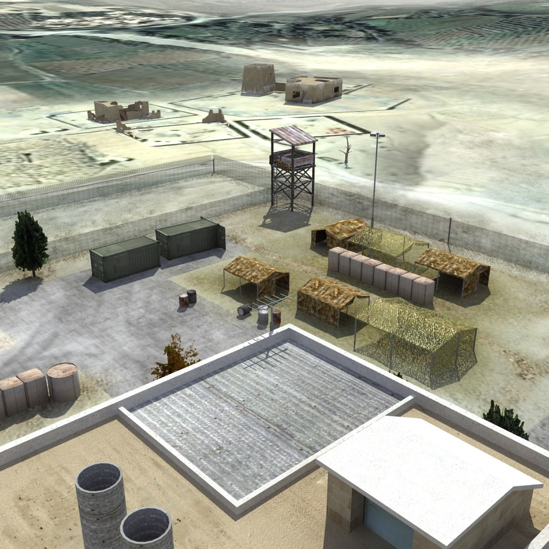 3d Model Military Airbase