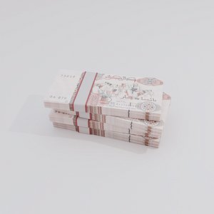 3D 200 Algeria Algerian Dinar Currency model