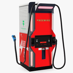 Freewire Ultrafast EV Boost Charger 200 Red Rigged 3D model