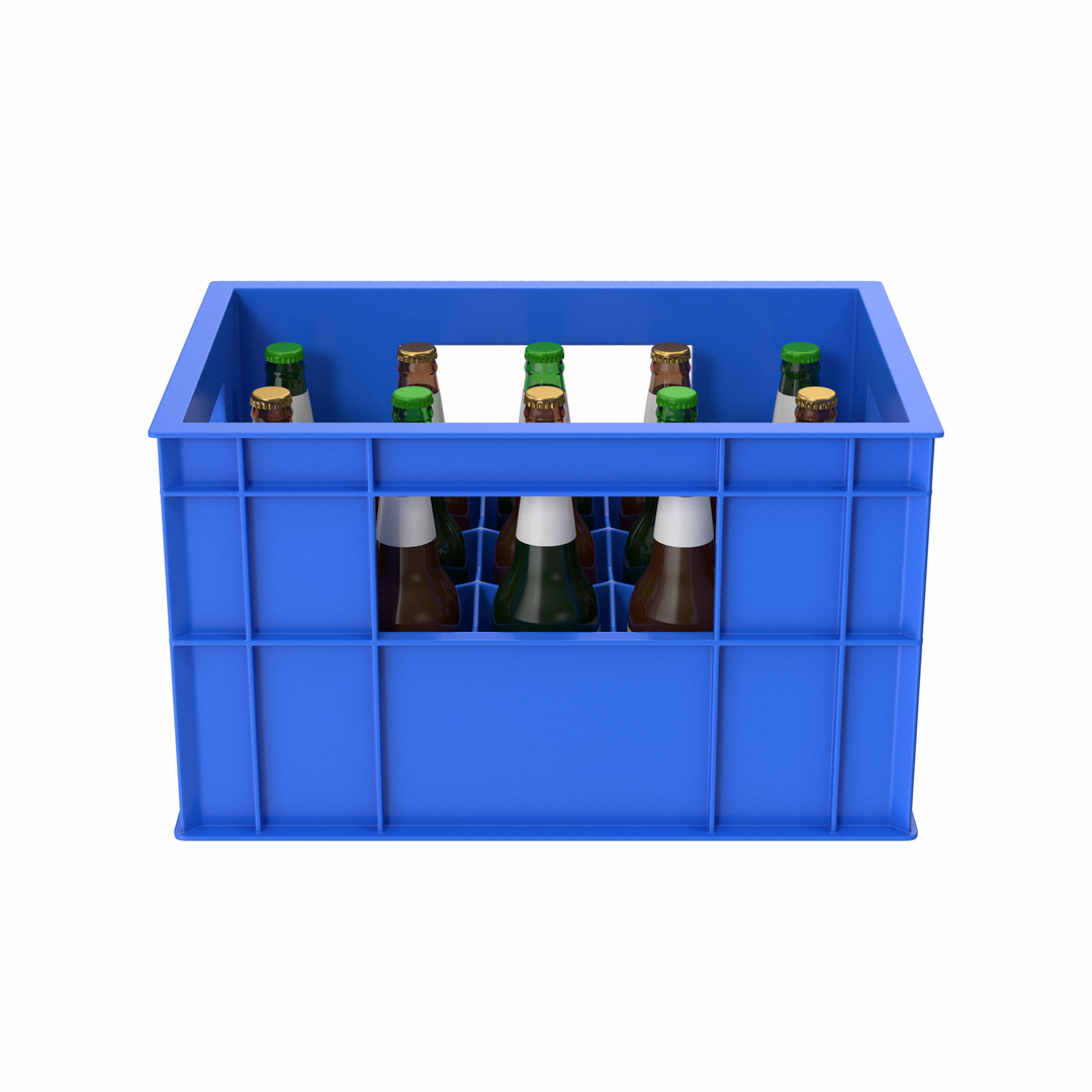 3D Plastic Crate With Beer Bottles TurboSquid 2019179