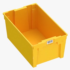 Plastic Bin 01 Single Full and Empty