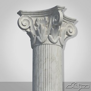 classical greek column 1 3d model