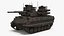 Combat Tank with Dual Armament and Sensor Systems Green Rust Rigged 3D model