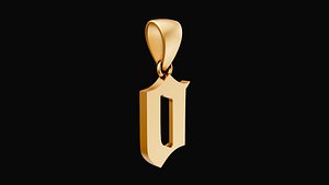 number 0 pendant