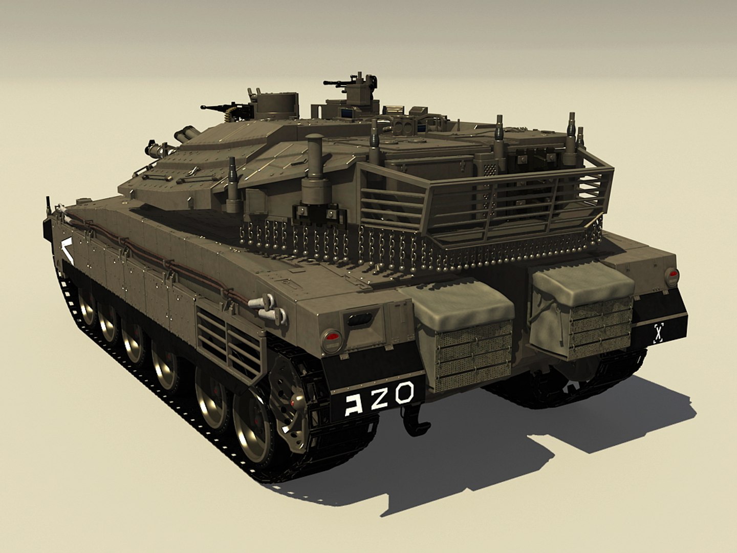 3d merkava mk iv battle tank model