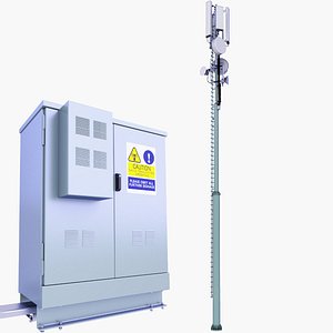 Large Cell Phone Tower 30 and Base Station Box SET