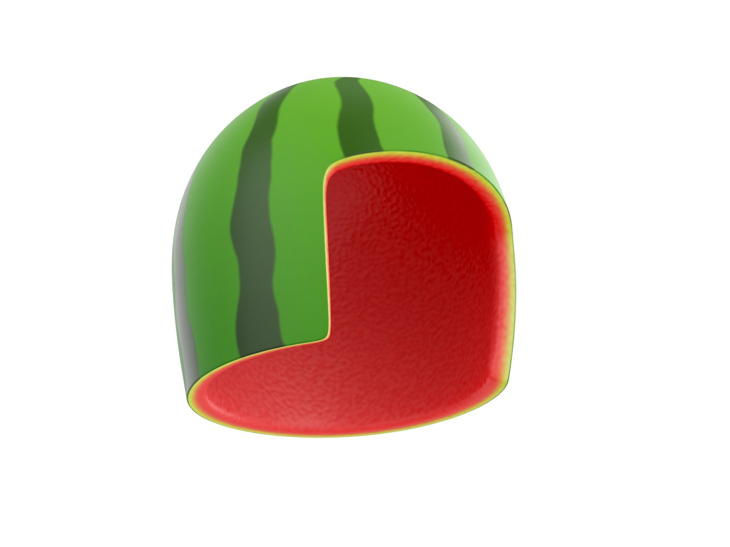 Watermelon Helmet 3D Model TurboSquid 1774141