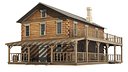 Detailed Western House Cottage