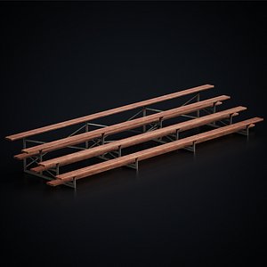 Metal School Bleachers 2 model