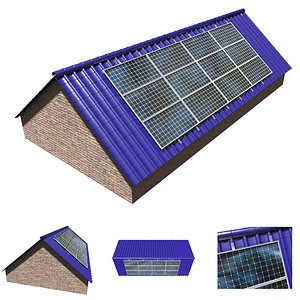 3D pv solar roof panels