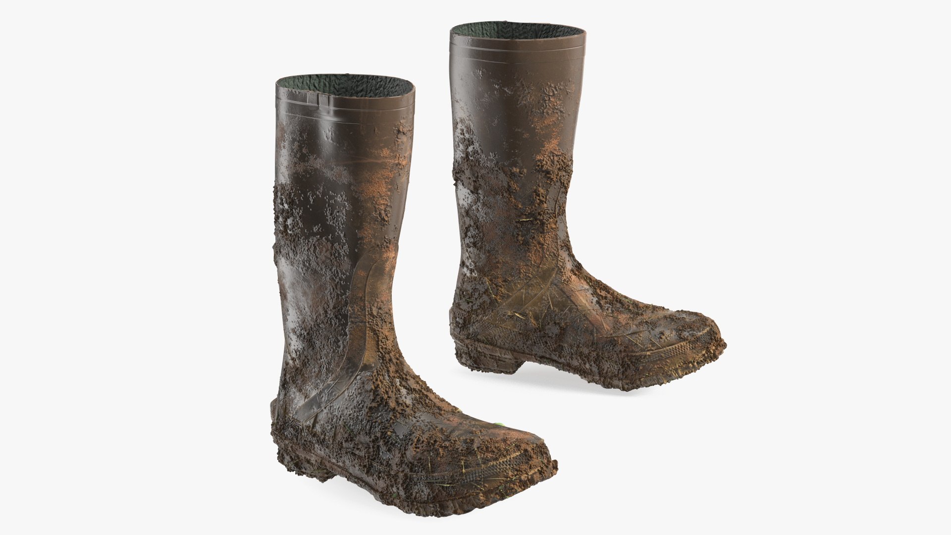 Dirty Rubber Boots 3D model preview