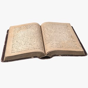 3d model old book bible